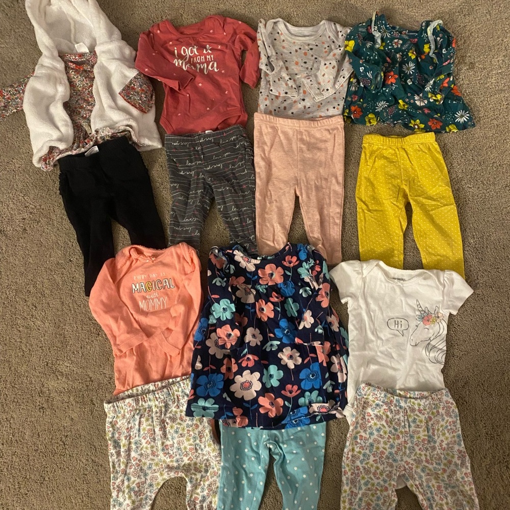 7 baby girl outfits size 6 months